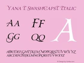 Yana I SwashCapsI Italic Version 1.000图片样张