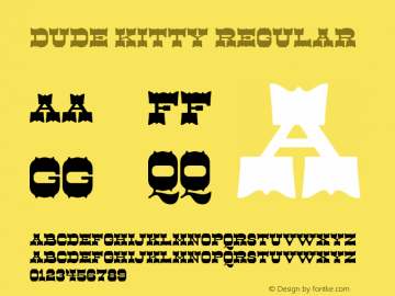 Dude Kitty Regular Version 1.000 Font Sample