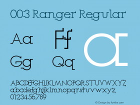 003 Ranger Regular Version 1.00 August 16, 2012, initial release图片样张