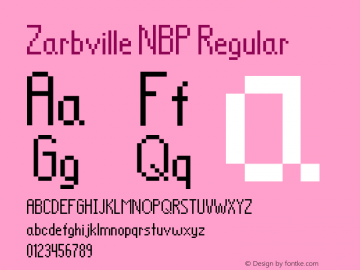 Zarbville NBP Regular Version 1.0 Font Sample