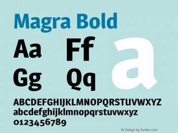 Magra Bold Version 1.001图片样张