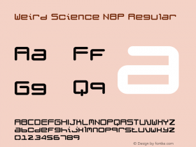 Weird Science NBP Regular Version 1.0 Font Sample