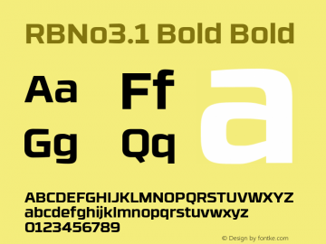 RBNo3.1 Bold Bold 1.000图片样张