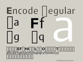 Encode Regular Version 0.024 Font Sample