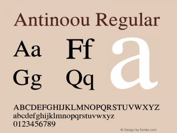 Antinoou Regular Version 1.006 Font Sample