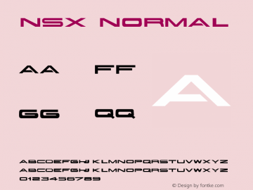NSX Normal Macromedia Fontographer 4.1 5/15/00 Font Sample