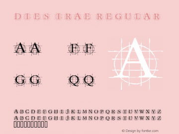 Dies Irae Regular Version 1.000;PS 001.001;hotconv 1.0.56 Font Sample