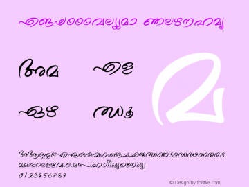 FML-TTTheyyam Regular 1.0 Fri Nov 13 23:28:51 1998 Font Sample