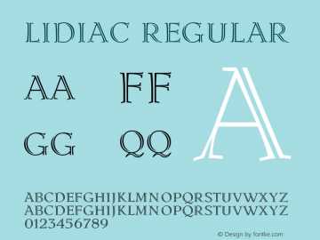 LidiaC Regular OTF 1.0;PS 1.000;Core 116;AOCW 1.0 161图片样张