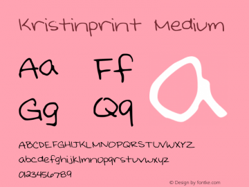 Kristinprint Medium Version 001.000图片样张