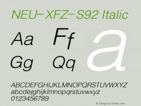 NEU-XFZ-S92 Italic 2.00图片样张