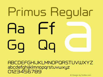 Primus Regular 001.000 Font Sample