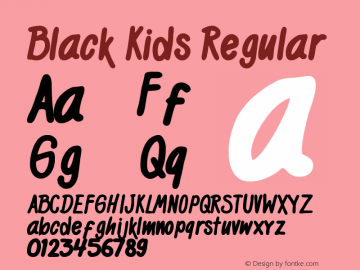 Black Kids Regular Version 1.00 July 9, 2012, initial release图片样张