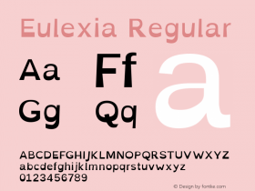 Eulexia Regular Version 1.000 Font Sample