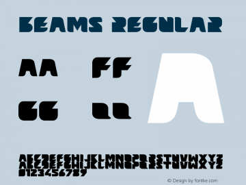 Beams Regular Version 1.00 September 23, 2012, initial release Font Sample