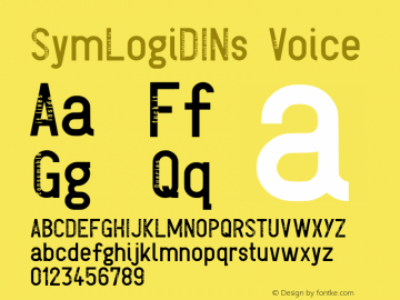 SymLogiDINs Voice Version 6.1.1.02 Font Sample