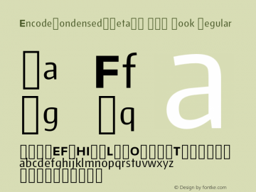 EncodeCondensed-Beta26 300 Book Regular Version 0.000;PS (version unavailable);hotconv 1.0.57;makeotf.lib2.0.21895 DEVELOPMENT Font Sample