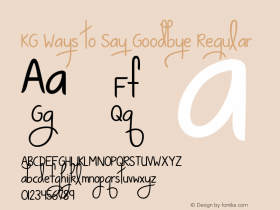KG Ways to Say Goodbye Regular Version 1.000 2012 initial release图片样张