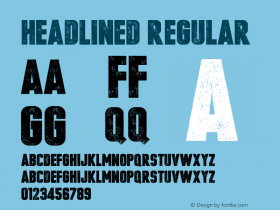 Headlined Regular Version 1.000;com.myfonts.easy.thinkdust.headlined.headlined.wfkit2.version.3Sin Font Sample