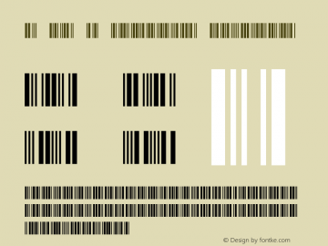 3 of 9 Barcode Regular 1.0 Wed Nov 15 18:50:28 1995 Font Sample