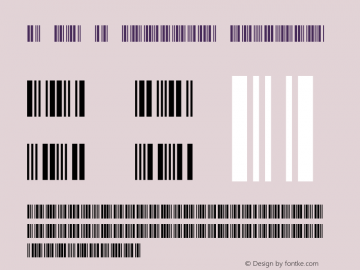 3 of 9 Barcode Regular 1.0 Wed Nov 15 18:50:28 1995图片样张