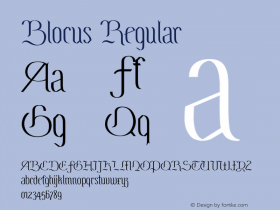 Blocus Regular Version 1.000 Font Sample