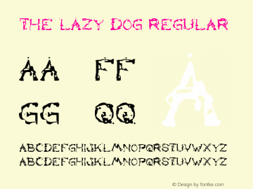 the lazy dog Regular Version 1.00 October 8, 2012, initial release Font Sample