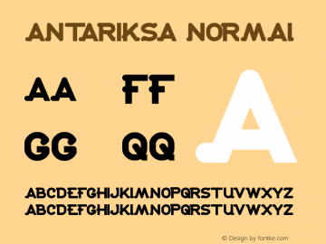 antariksa Normal Version 1.00 October 11, 2012, initial release Font Sample