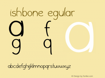 Wishbone Regular Version 1.000 Font Sample