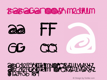 Babaganoosh Medium Version 001.000 Font Sample