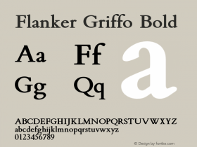 Flanker Griffo Bold Version 3.100 Font Sample