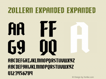 Zollern Expanded Expanded Version 1.0; 2012图片样张