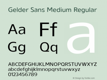 Gelder Sans Medium Regular Version 1.003图片样张
