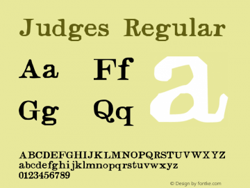 Judges Regular 001.000 Font Sample