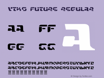 VTKS FUTURE Regular Version 2.000 2012 initial release Font Sample