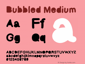 Bubbled Medium Version 001.000 Font Sample