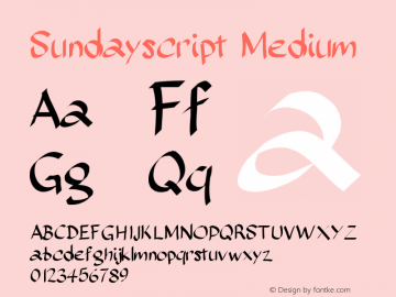 Sundayscript Medium Version 001.000图片样张