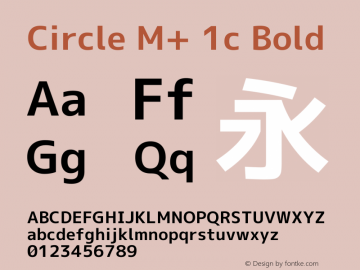 Circle M+ 1c Bold Version 1.055图片样张