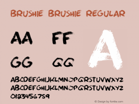 Brushie Brushie Regular Version 1.000;PS 001.001;hotconv 1.0.56图片样张