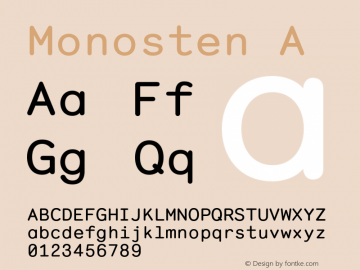 Monosten A Version 1.000图片样张