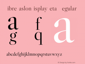 Libre Caslon Display Beta 12 Regular Version 0.012 Font Sample