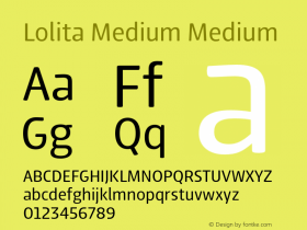 Lolita Medium Medium 1.000 Font Sample