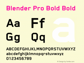 Blender Pro Bold Bold Version 3.006 2009 Font Sample