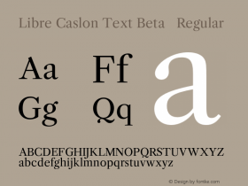 Libre Caslon Text Beta22 Regular Version 0.022图片样张