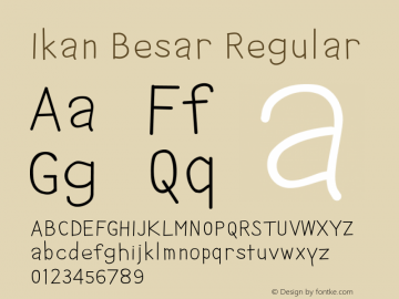 Ikan Besar Regular Version 1.0 Font Sample