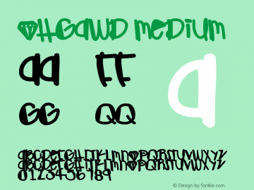 OhGawd Medium Version 001.000 Font Sample