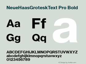 NeueHaasGroteskText Pro Bold Version 1.01图片样张