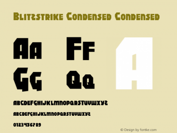 Blitzstrike Condensed Condensed Version 1.0; 2012图片样张