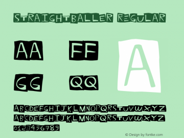 StraightBaller Regular Version 1.00 November 19, 2012, initial release Font Sample