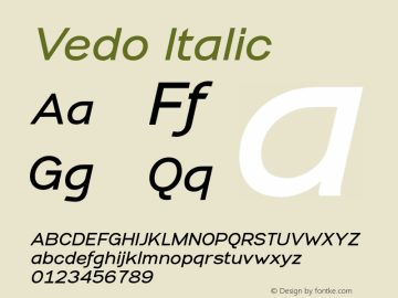 Vedo Italic Version 1.000图片样张